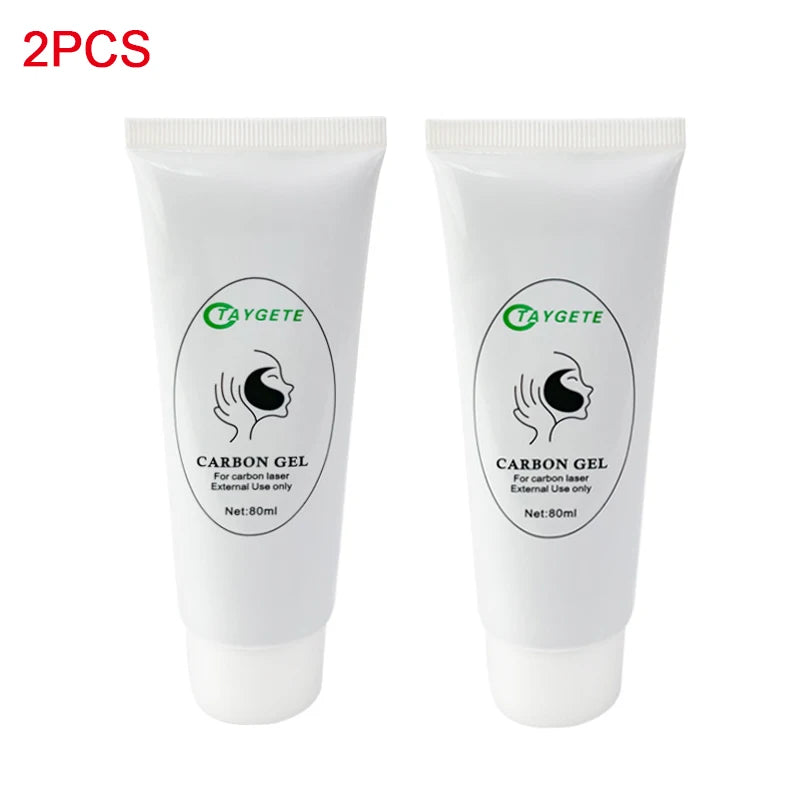 2/5Pcs Black Gel Mask For ND YAG Laser Skin Peeling Carbon Cream Whitening Facial Rejuvenation Moisturizing Peel Deep Cleaning