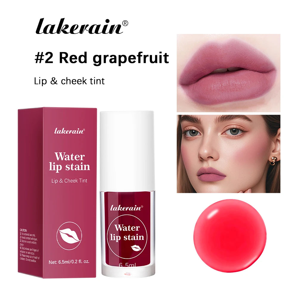 Fruity Water Lip Tint Gloss 4 Color Moisturizing Lip Glaze Long Lasting Lip Ink Face Lip Dual Purpose Liquid Lipstick Cosmetic M