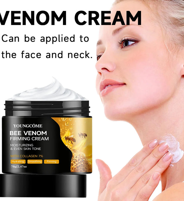 Premium Bee Venom Cream for Face & Neck - Collagen Boost, Skin Tightening, Natural Moisturizer for Sensitive Skin, Non-Greasy - BlissFully