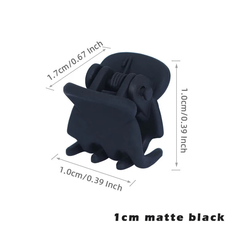 10Pcs/Lot Hair Claw Clips for Women 1.0 1.5cm Small Black Brown Transparent Plastic Mini Claws Kids Hair Styling Accessories