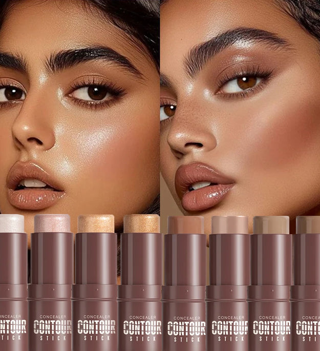 Shimmer Highlighting Bronzer Stick Face Brightening Concealer Pen Long Lasting Corrector Nose Shadow Face Contour Stick Cosmetic