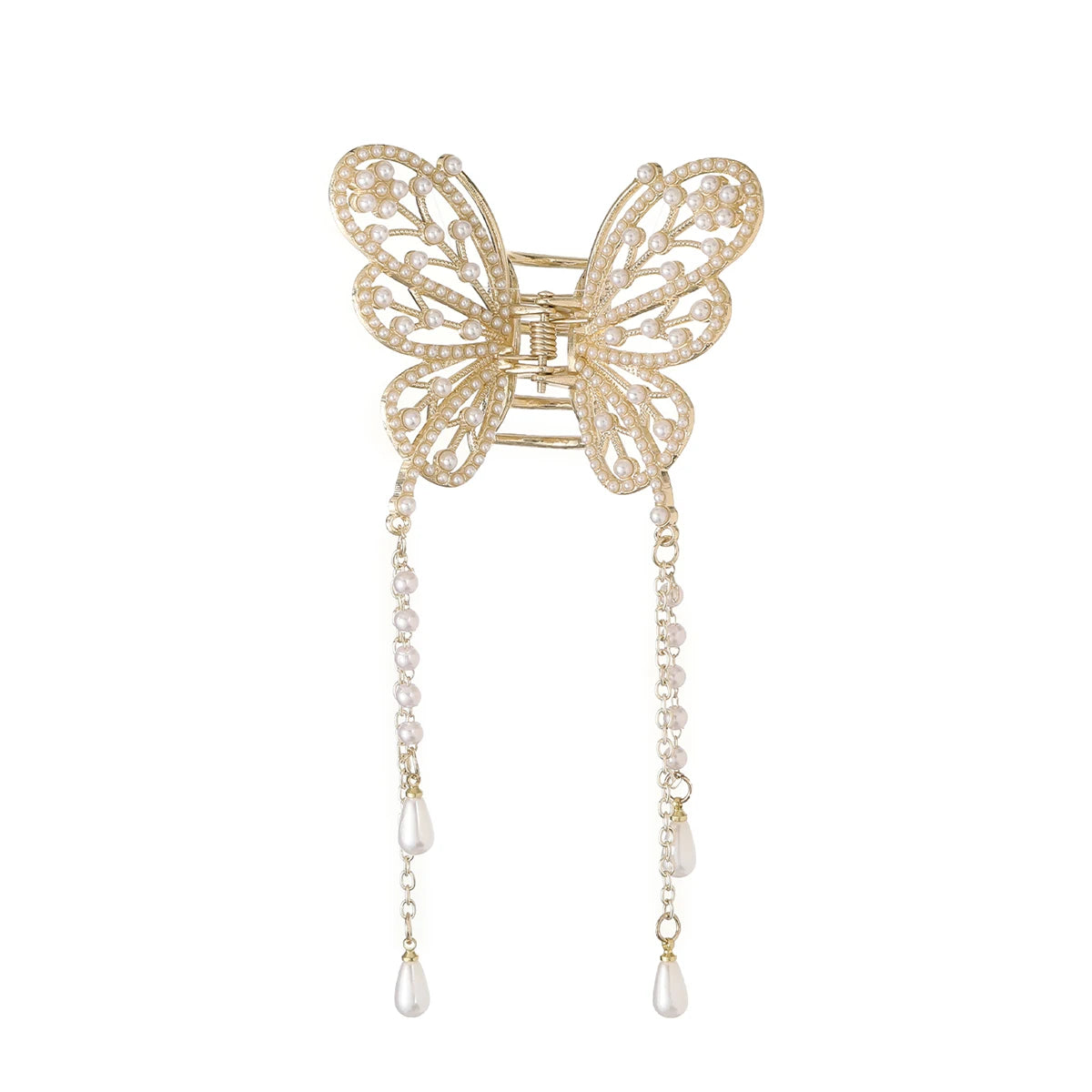 AWAYTR Shark Crab Clips Girls Hairpin Hair Accessories Korean Women Simple Hair Claw Clip Butterfly Pearl Tassel Hair Clip