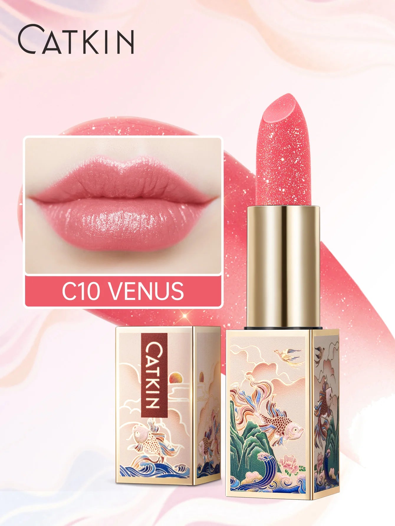 CATKIN SPARKLING LIP BALM MOONLIGHT COLOR-CHANGING LIP STICK - NEW SERIES