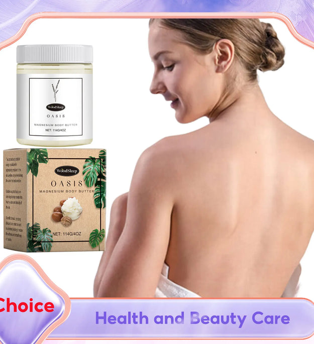 Body Lotion Moisturizing Magnesium Body Butter Nourishing Skin Soft Smooth Soothes Muscles Overnight Shea Butter Skincare Cream