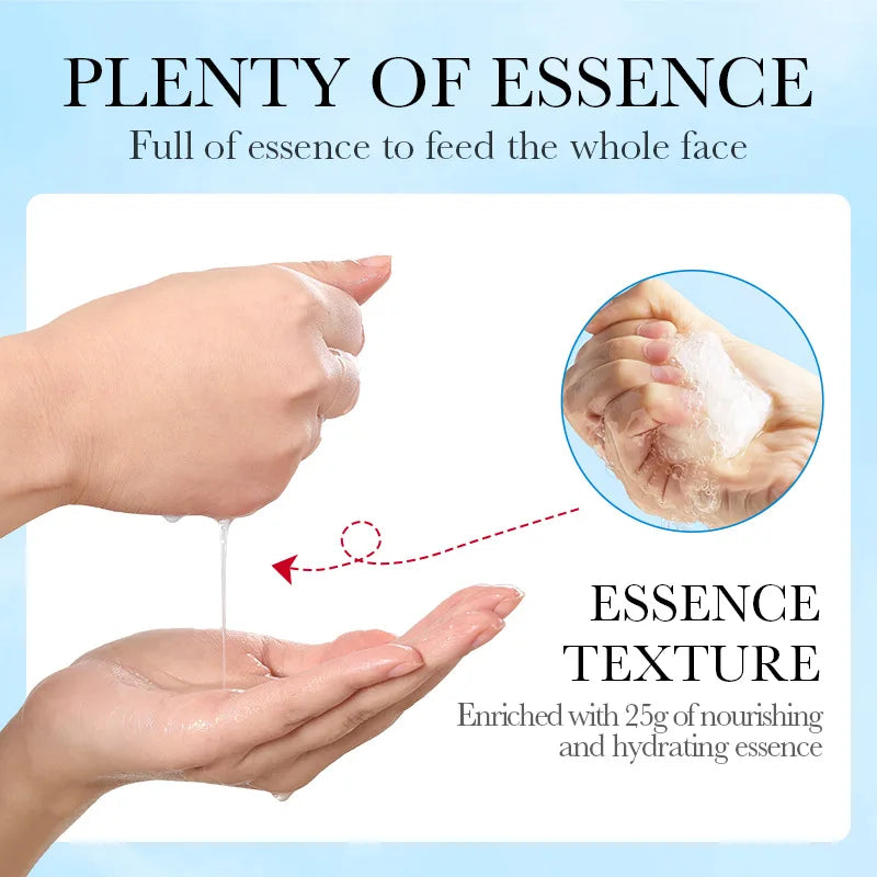 5pcs SADOER Ice Masks for Face Deep Hydrating Moisturizing Brightening Firming Face Mask Sheet Facial Masks Beauty Skin Care