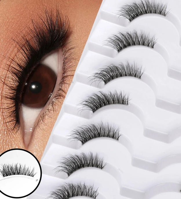 New Half Eyelashes False Lashes 10 Pairs 3D Mink Lashes Natural Eyelash Extension Cat Eye Eyelashes Makeup faux Cils Fox Lash