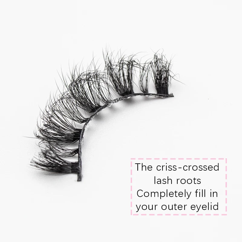 New 5 pairs 8-25mm Natural 3D Lashes Lash Extension Supplies Makeup Kit Mink Lashes Extension Mink Magnetic Eyelashes