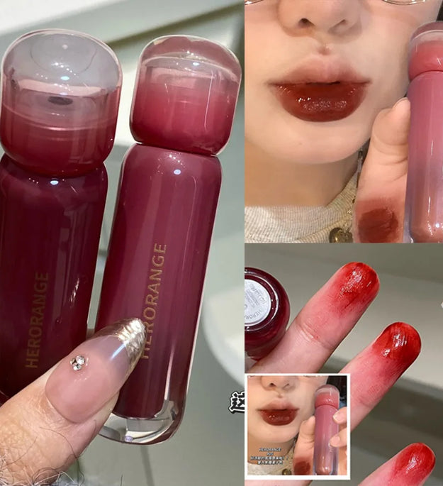 Smoked Grape Purple Red Lip Glaze Mirror Water Lip Gloss Moisturizing Liquid Lipstick Clear Tint Women Korean Makeup Cosmetics