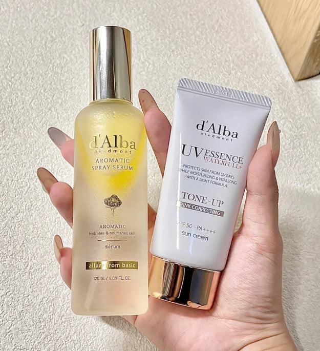 D'Alba White Truffle Aromatic Spray Serum Initial Mist Face Moisturizer Light-weight Soothing PA++++ SPF50+ Sunscreen Skin Care - BlissFully