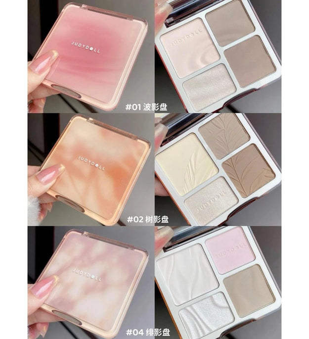 Judydoll Contouring Makeup Bronzer Face Palette Matte Highlighter Brighten Facial Powder Blusher Illuminator Powder Shadow