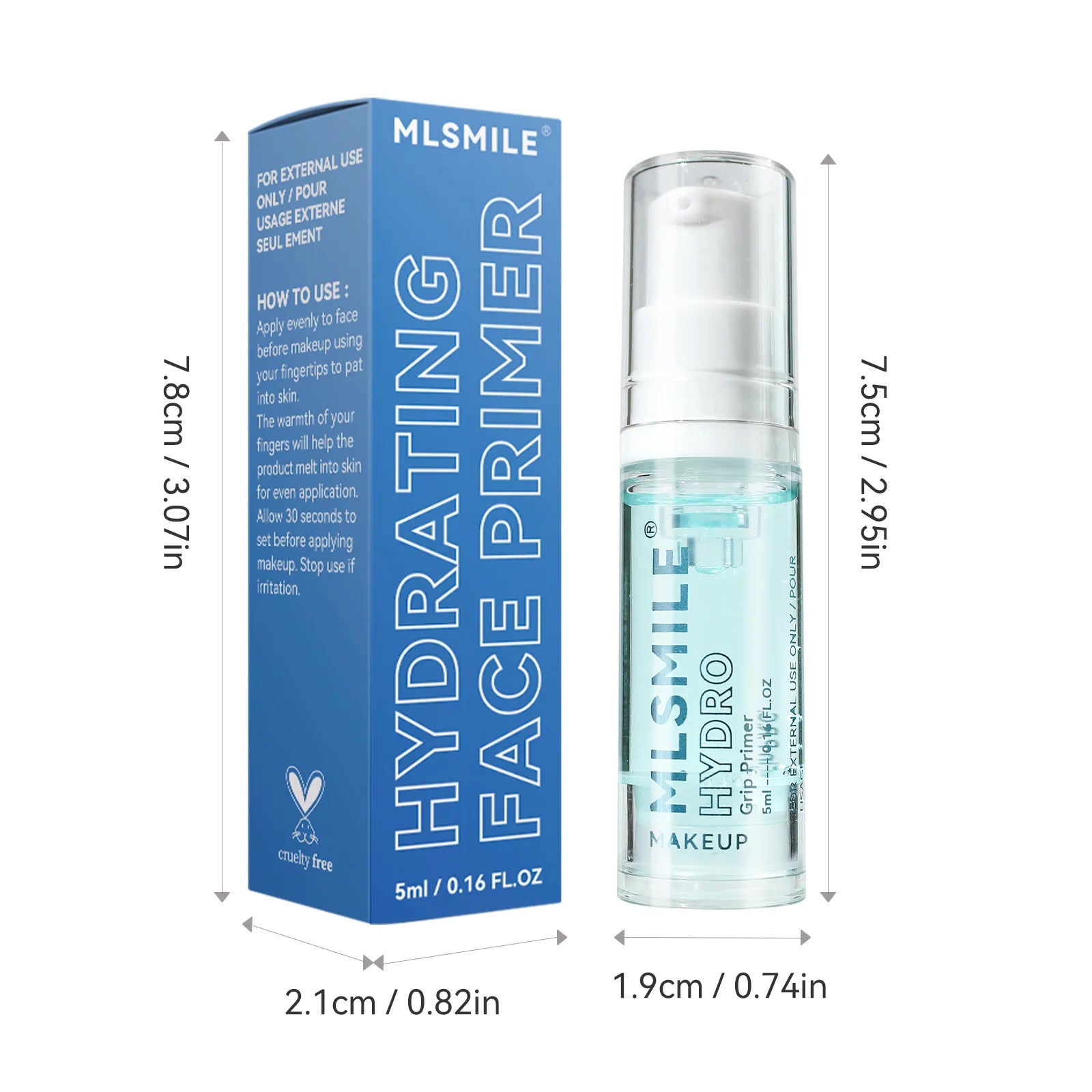 MLSMILE Moisturizing Primer Natural Light & Long Lasting Hydrating Primer Gel Skin Brightening easy to solve Primer Gel