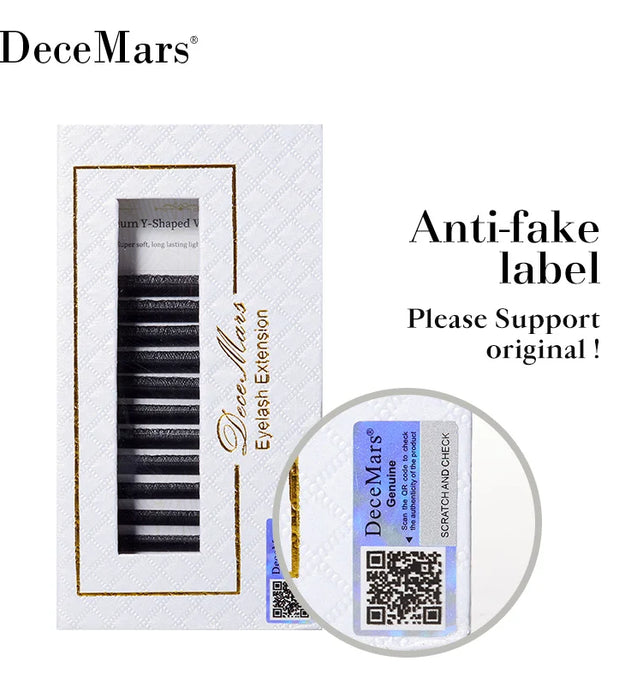 DeceMars YY Eyelash Extension 6mm-18mm Length Black