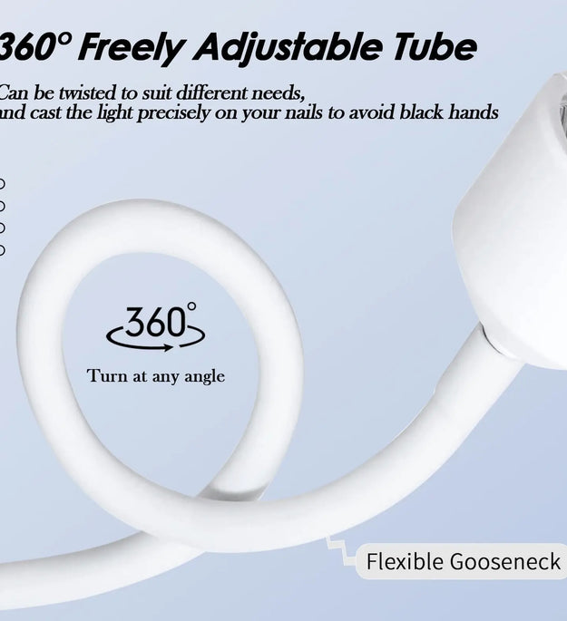 LINMANDA UV LED Nail Lamp Portable Light For Gel Nails 360 Degree Freely Adjustable Tube Nail Dryer For Nails Art Decoration