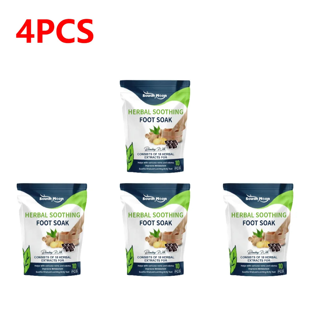 1-10bag Foot Bath Gel Natural Herbal Foot Soak Beads Dehumidification Detox Relieve Fatigue Repair Leg Veins for Shape Up Care