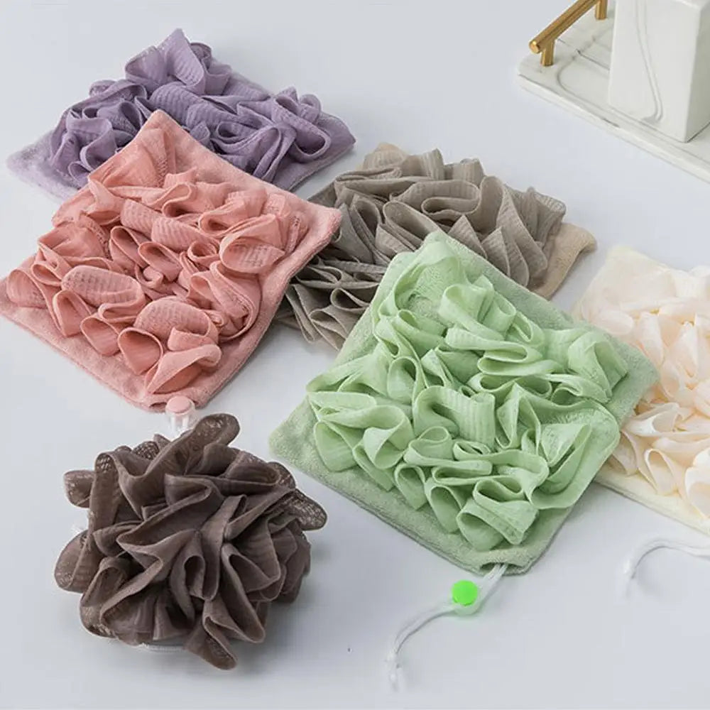 1PC Soft Loofah Sponge Bath Ball -2-in-1 Soap Dispenser And Body Scrub, Bathroom Exfoliating Shower Ball For Men Women