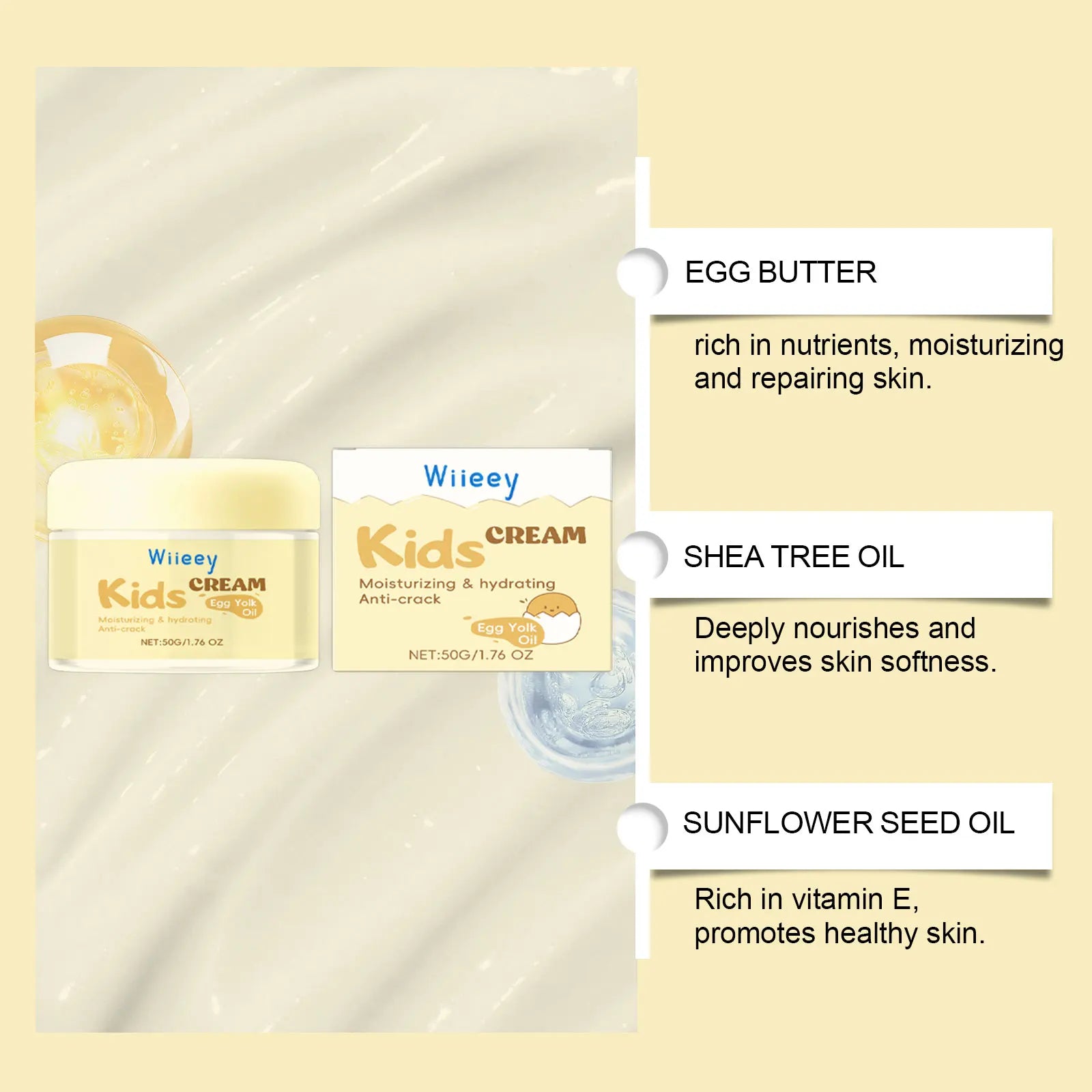 Baby Cream Face Moisturizer Soothing Fragrance Free Organic Skin Protection Children Kids Nourishing Body Lotion Baby Bum Cream