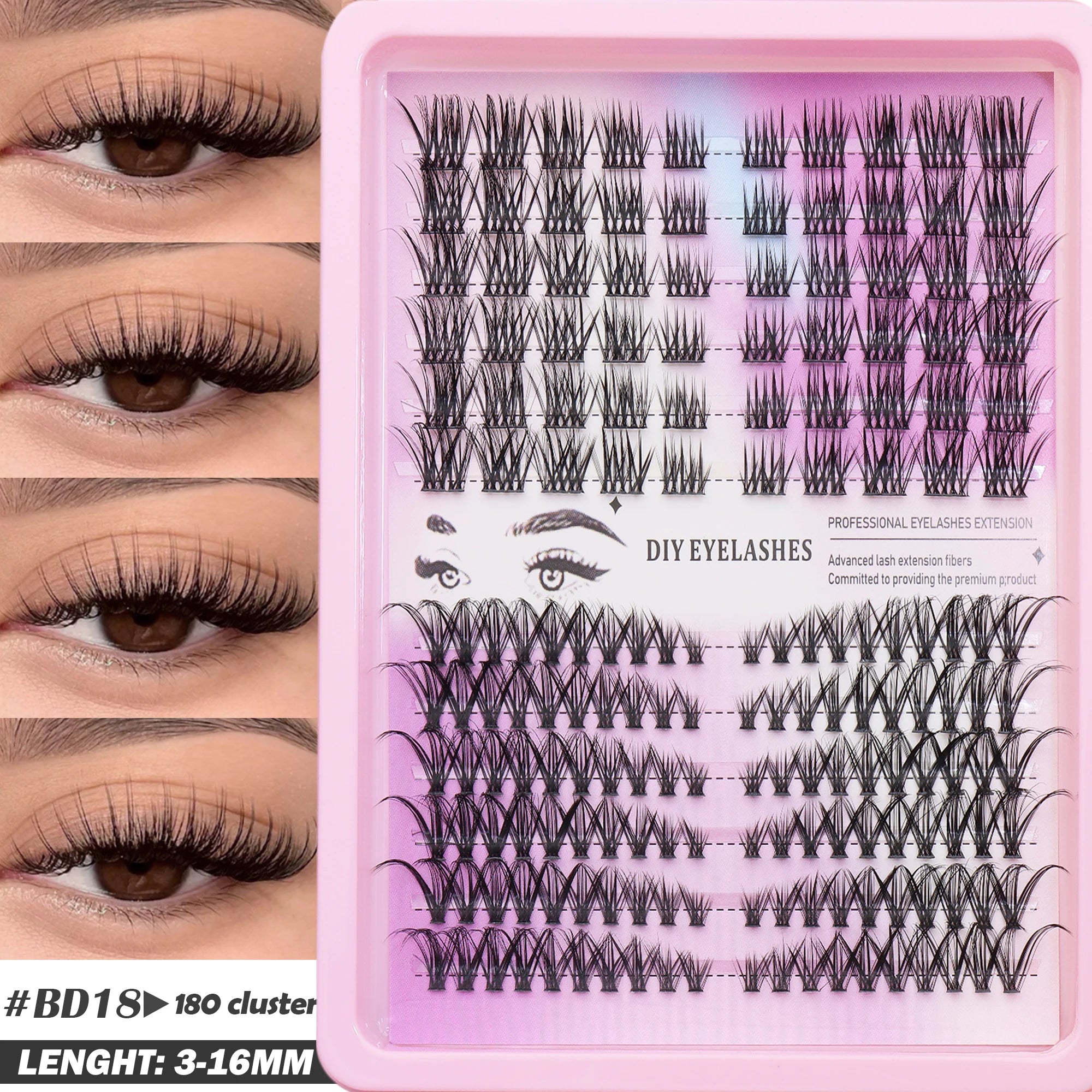 80 cluster Brown Fox Eye Tail False Eyelash wedding party and dates eyelashes  for daily makeup