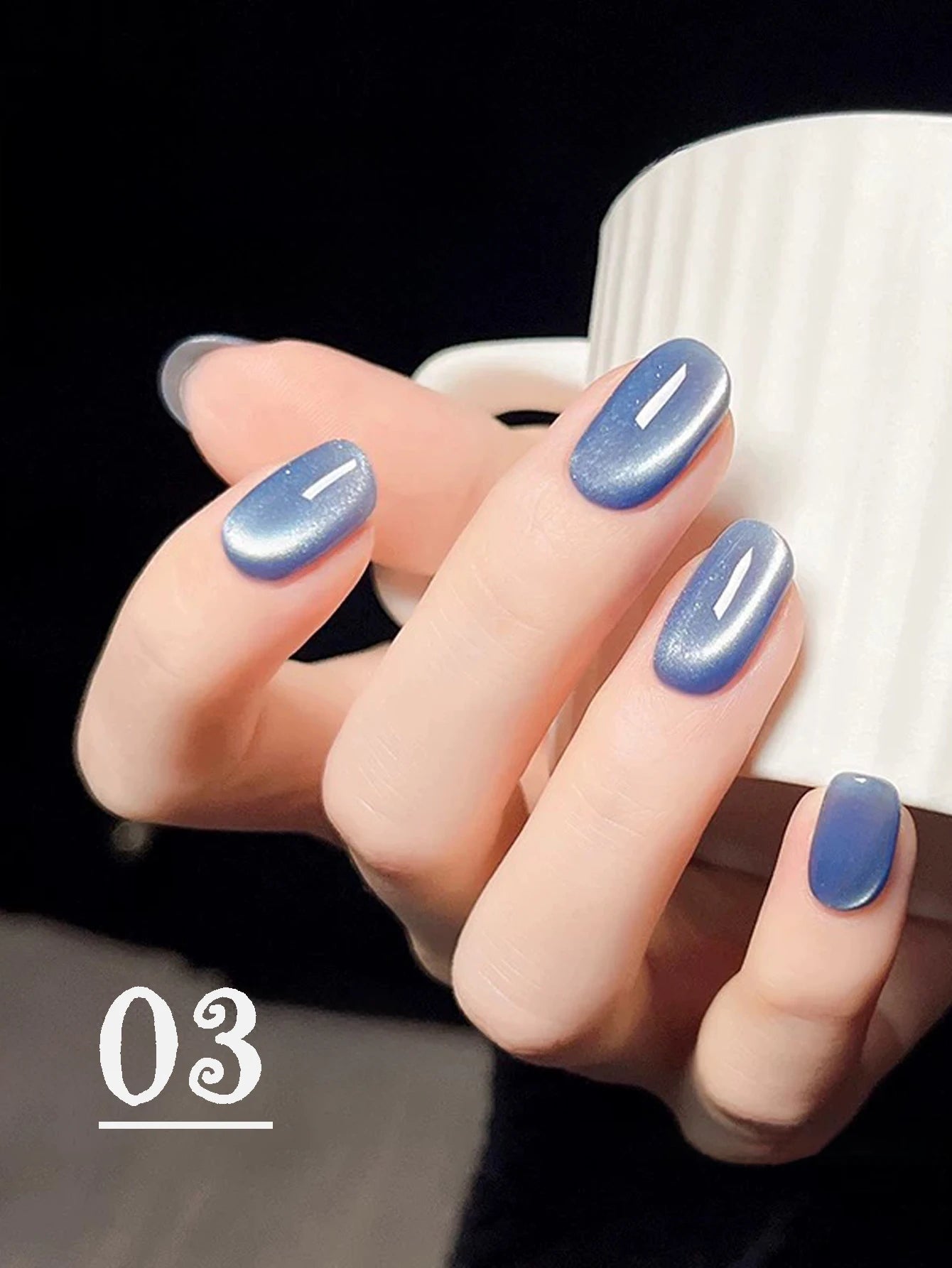 1-21pcs WS Japanese style Sparkling White Gel Nail Polish Fine Sparkling Pink Glitter Cat Eye Nail Gel Nail Art Home DIY