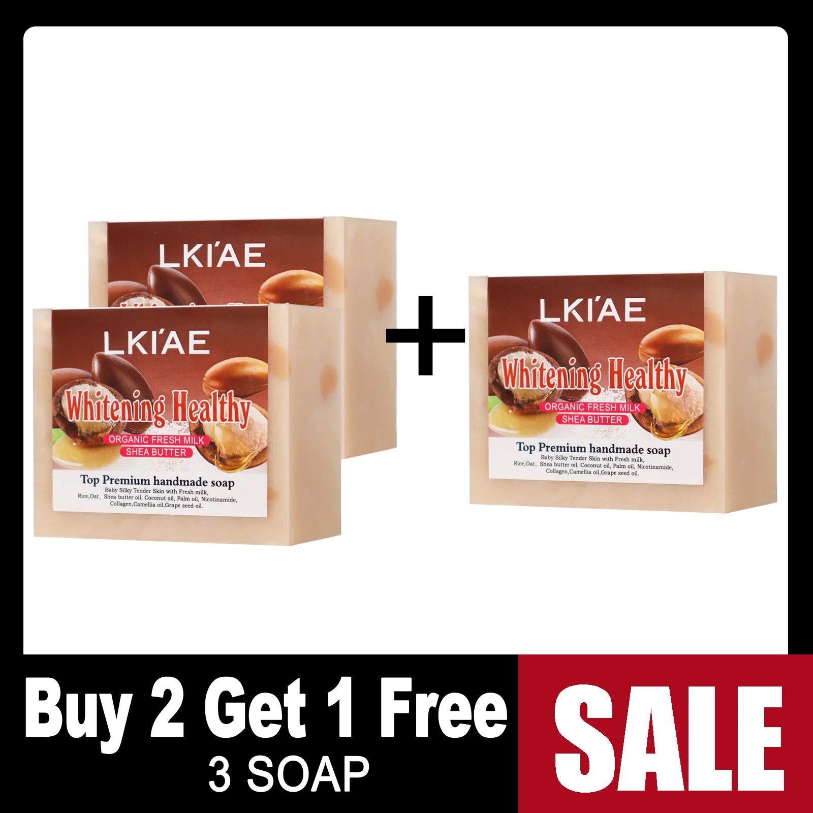 Organic Fresh Milk Whitening Soap Bar, Lighten, Improve Skin Elasticity, Handmade Soap For Face, Body and Hands, 150g/5.3 oz