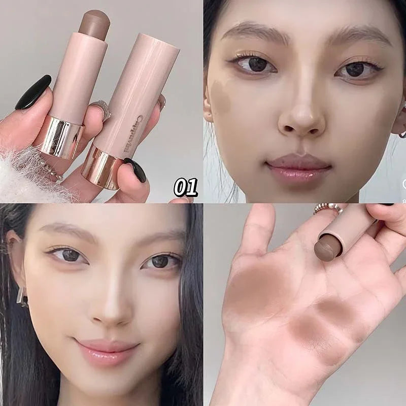 Gray Brown Bronzer Contouring Stick Waterproof Cream Texture Moisturizing Shadow Contouring Pen Face Concealer Cosmetics Makeup