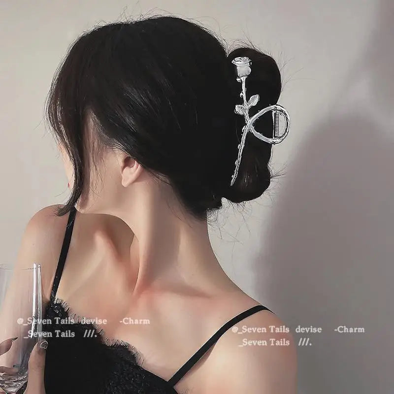 Fashion Elegant Gold Color S-shaped Metal Hairpins Hair Claw For Women Girls Korean Hair Clips Ponytail Clip Hair Accessories