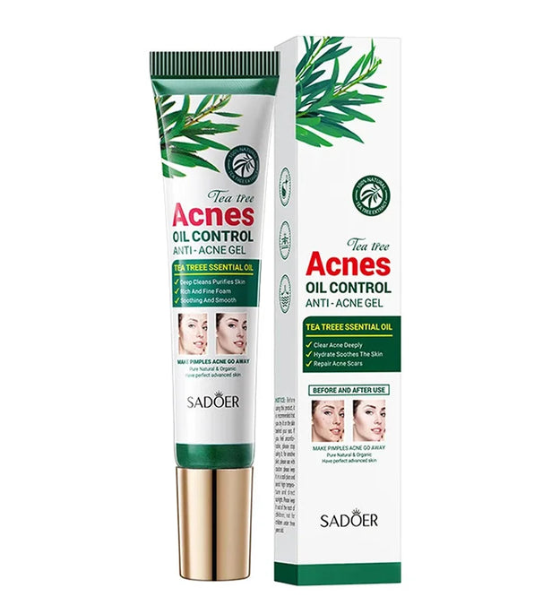 SADOER Tea Tree Acne Removing Cream Facial skincare Oil Control Face Gel Creams Hydrating Moisturizing Facial Cream Skin Care - BlissFully