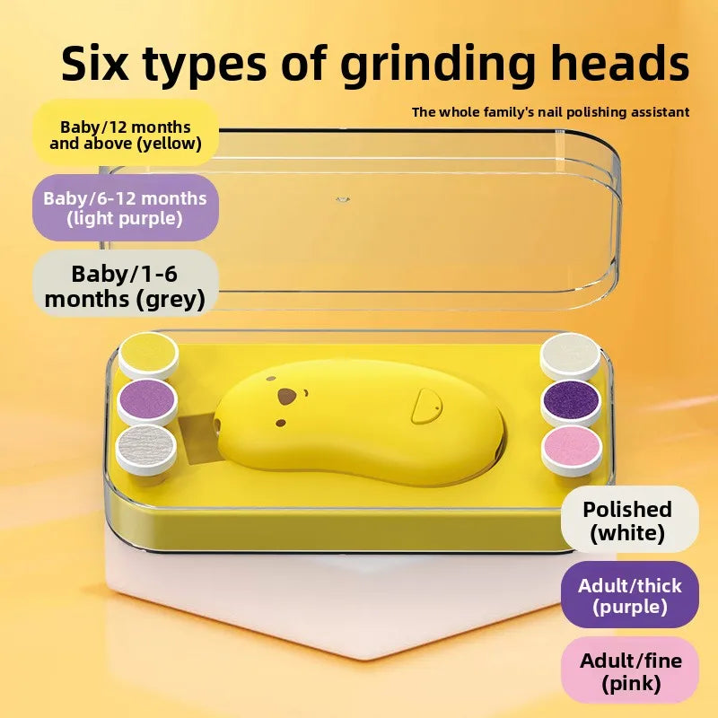 Baby Nail Grinder Electric Rechargeable Baby Newborn Nail Scissors Set Quiet and Safe Home Nail Trimming and Care