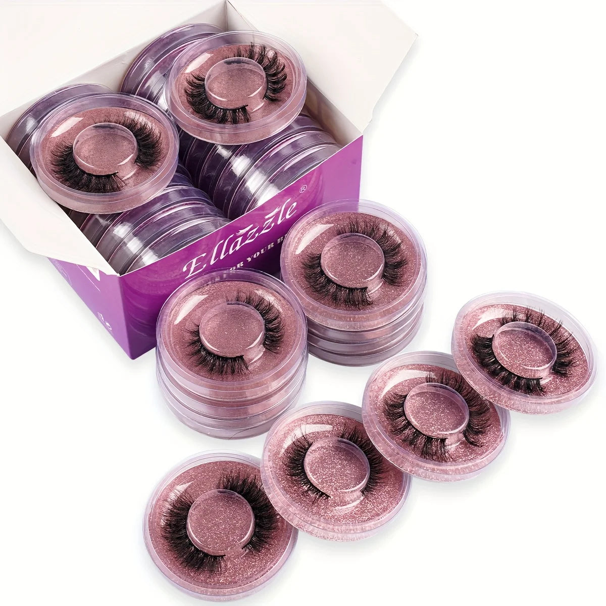 20 Pairs 4 Styles Wispy Faux Mink False Eyelashes Mixed Dramatic Thick Curled Fluffy Strip lashes Multipack for Eyes Makeup Sets