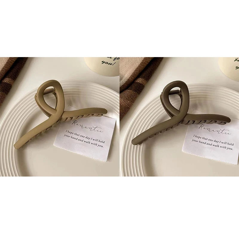 2/4Pcs Women Hair Claw Clip Cross Matte Hairpin Fashion Hairgrips Large Hair Claw Crab Clips Girls Korean Hair Accessories - BlissFully