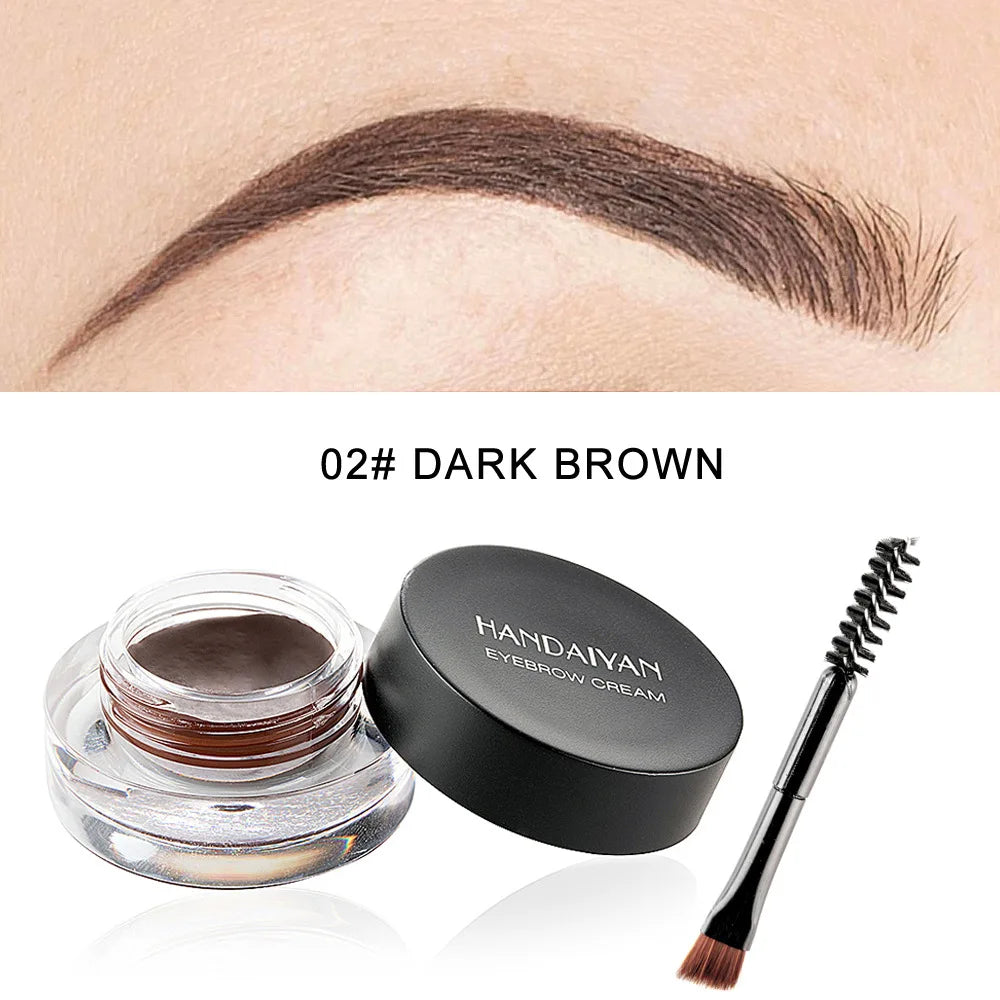 HANDAIYAN 12 Color Waterproof Eyebrow Cream Professional Eyeliner Eyebrow Gel High Brow Tint Black Eye Brow Makeup Tools