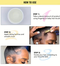 GZE African Black Castor Extra Hold Braid, Loc, Twist Gel, Tames Frizz & Edges, Coconut Oil Edge Control - BlissFully