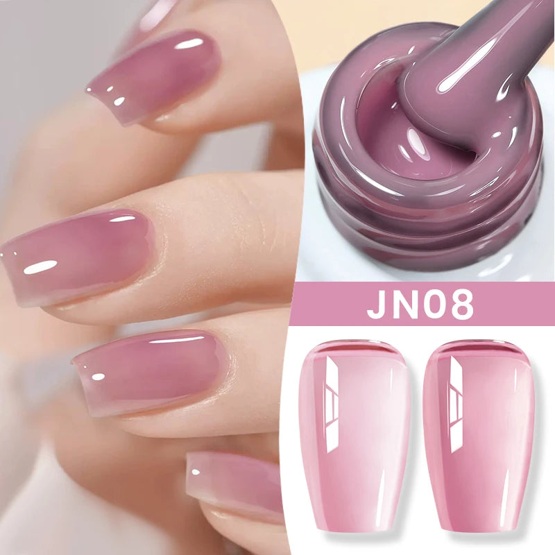 BORN PRETTY 10ml Jelly Nude Gel Nail Polish 50 Colors Semi Transparent Nail Art Nail Supplies Soak off UV LED Nails Gel Varnish