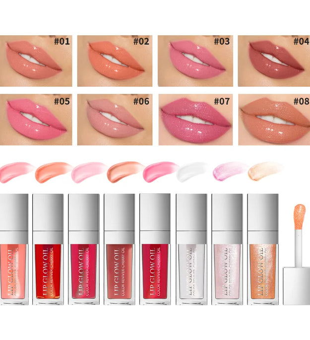 Sext Lip Oil 8ml Cherry Pink Lips Plumper Gloss Hydrating Plumping Lips Coat Tinted Lip Plumper Serum Lips Glow Oil Makeup