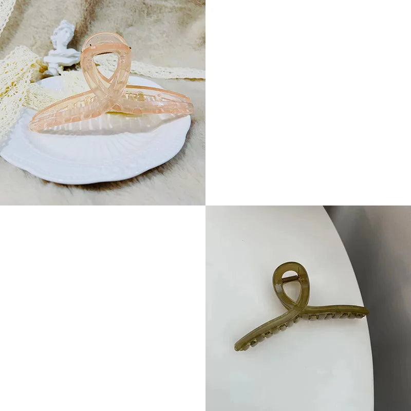 2/4Pcs Women Hair Claw Clip Cross Matte Hairpin Fashion Hairgrips Large Hair Claw Crab Clips Girls Korean Hair Accessories - BlissFully