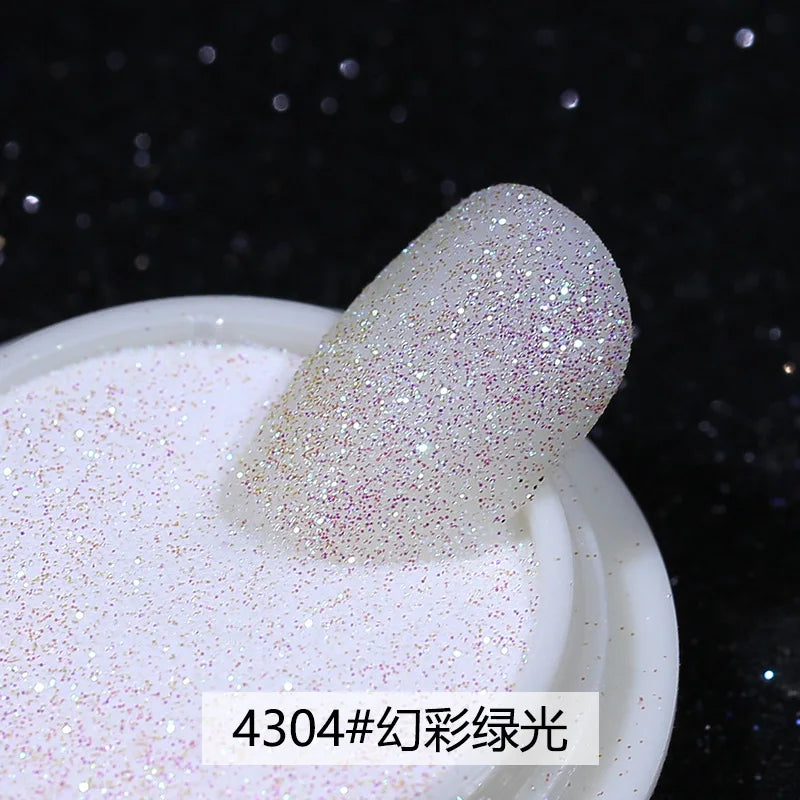 1box Shiny Reflective Diamond Nail Glitter Powder Silver Holographic Micro Drill Dazzling Crystal Gel Polish Manicure Pigment Du