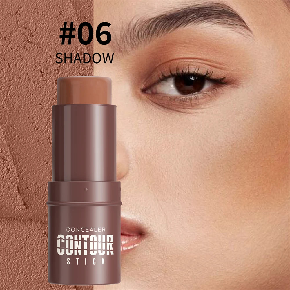 Shimmer Highlighting Bronzer Stick Face Brightening Concealer Pen Long Lasting Corrector Nose Shadow Face Contour Stick Cosmetic
