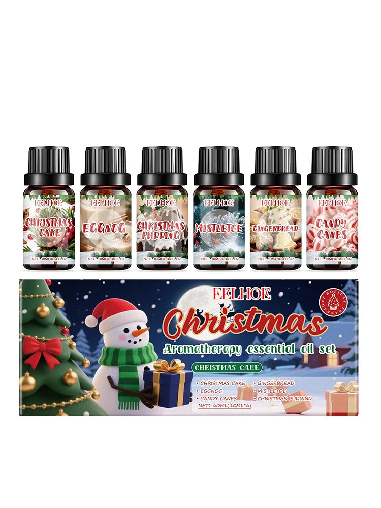 Christmas Aromatherapy Essential Oil Set — Warm Home Ambiance, Fresh Long-Lasting Scent, Gentle Aromatherapy Oil Kit
