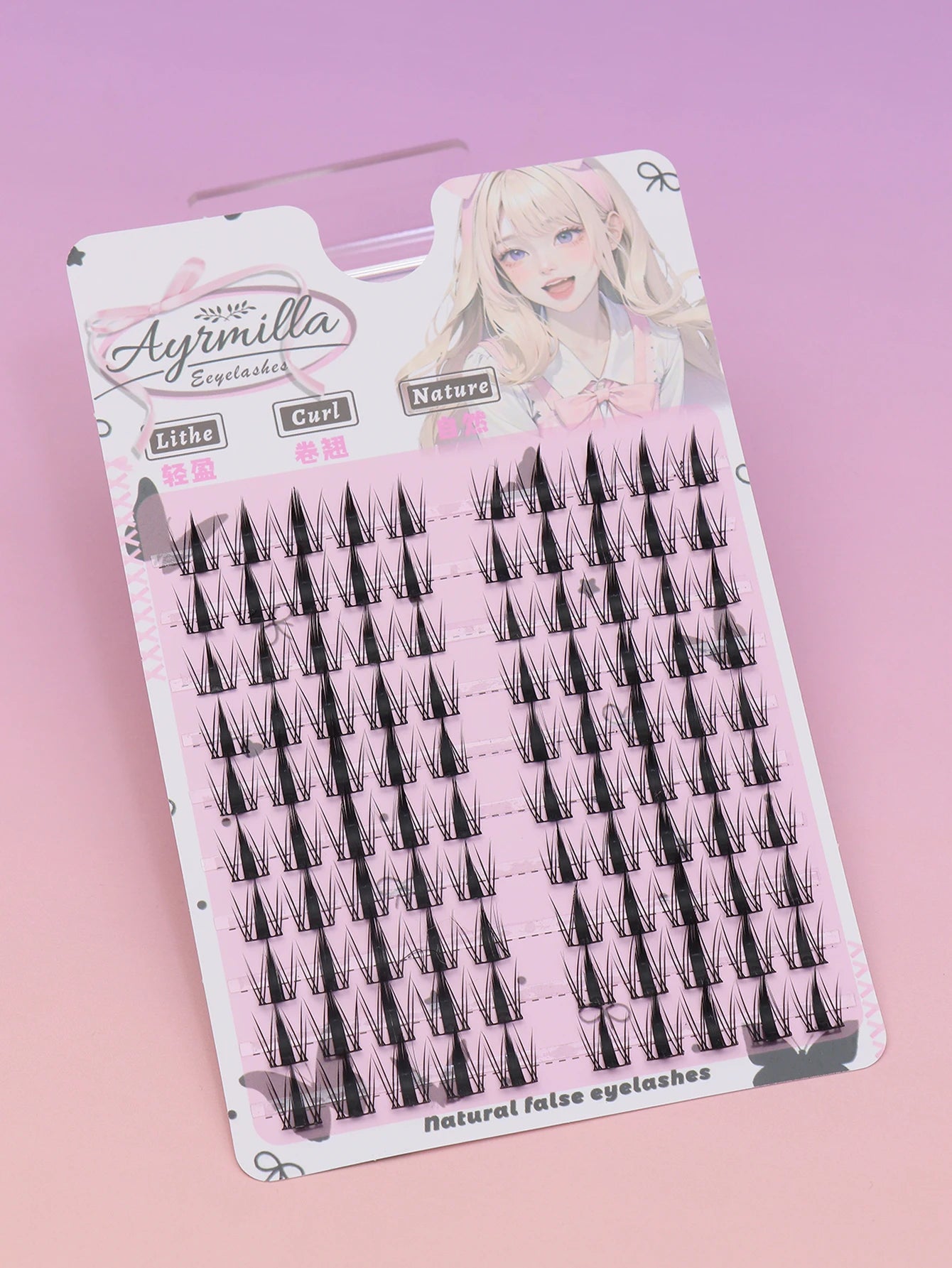 80 cluster Brown Fox Eye Tail False Eyelash wedding party and dates eyelashes  for daily makeup