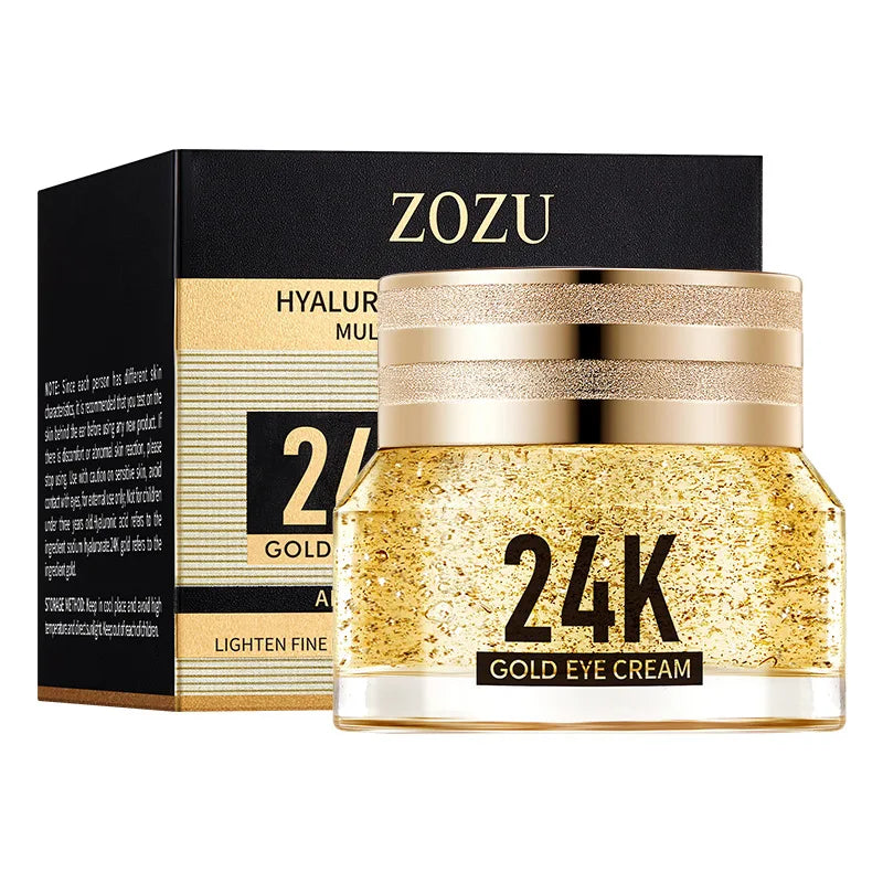 24k Gold Hyaluronic Acid Eye Cream Anti Dark Circles Eye Bags Firming Moisturizing Eyes Skin Care Prodcuts - BlissFully