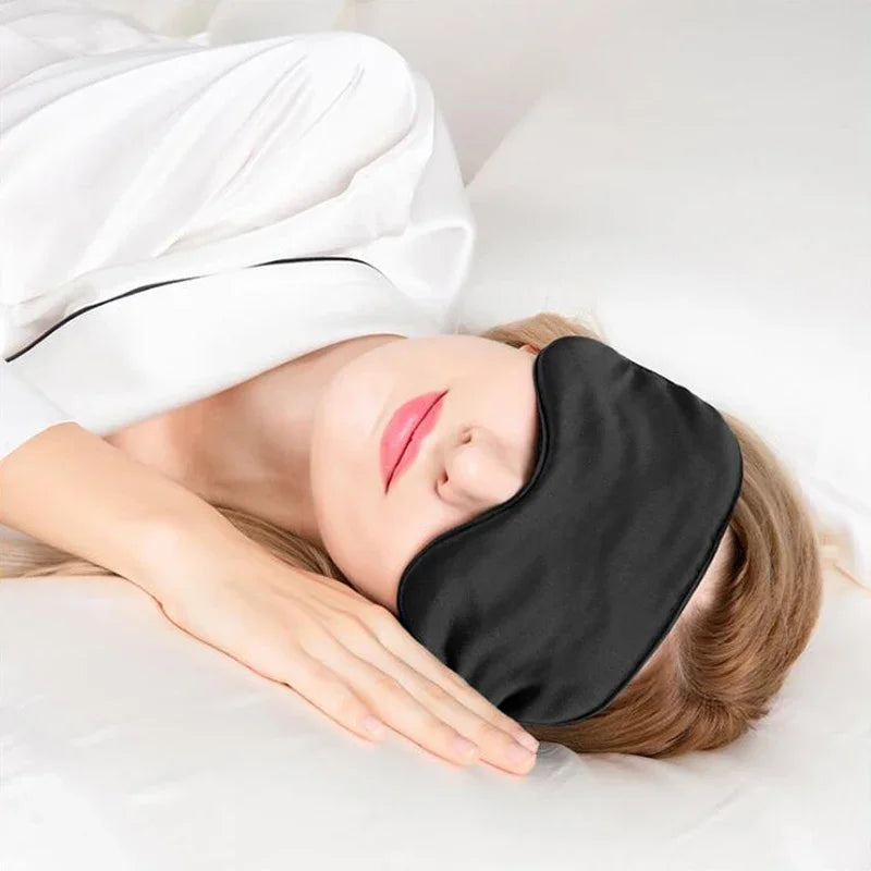 1PC Women Imitated Silk Sleep Eye Mask Portable Travel Eyepatch Nap Eye Patch Rest Blindfold Eye Cover Sleeping Night Eyeshade - BlissFully