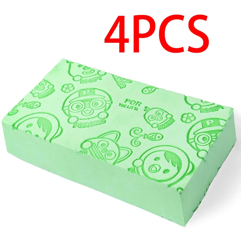 4PCS Magic Bath Sponge Body Dead Skin Remover Exfoliating Massager Cleaning Shower Brush Peeling Sponge Bath Tools For Kids