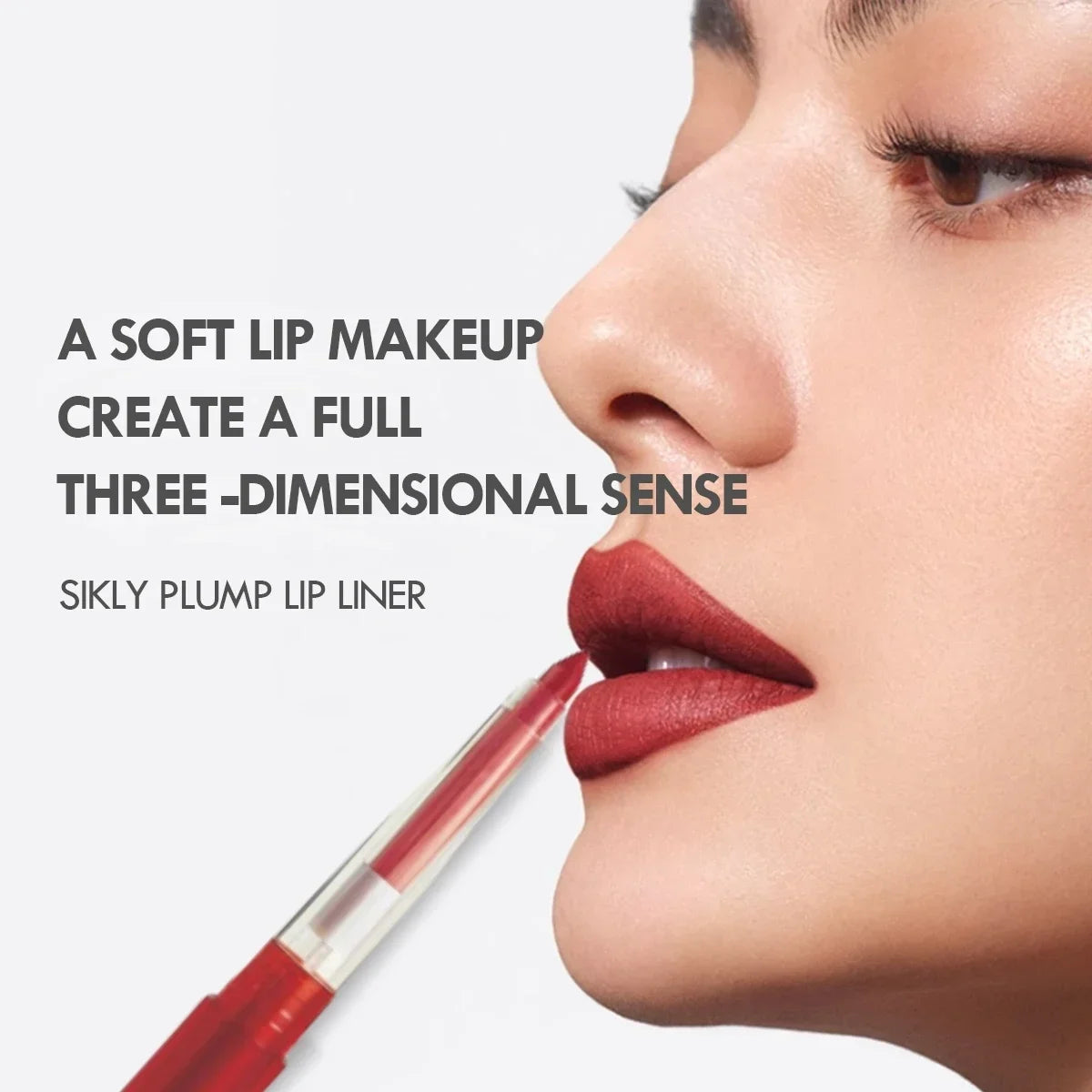 Nude Pink Purple Lip Liner Long Lasting Matte Lipstick Pencil Lips Outline Makeup Crayon Stick Lip Tint Line Cosmetic