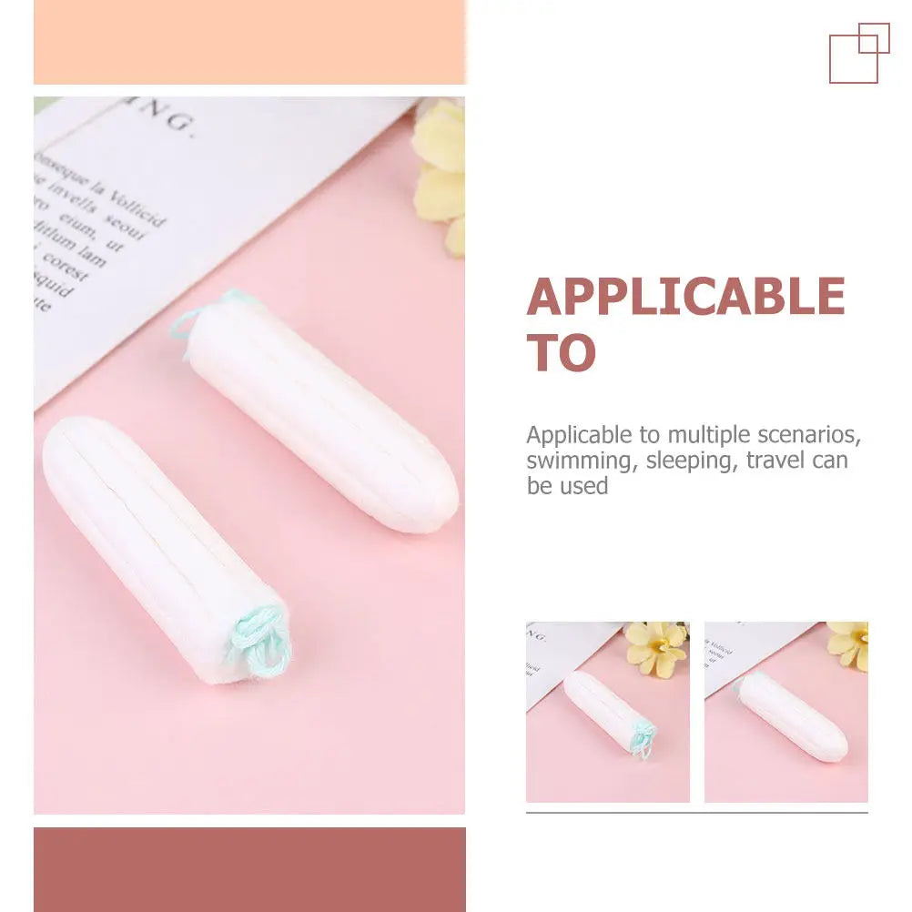 50Pcs Sanitary Tampons Cotton High-Grade Material Finger Push- Day Night Use Female Menstrual Supplies Comfortable