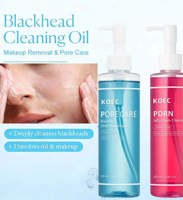 Korean PDRN Jelly Cleansing Oil Facial Makeup Remover Moisturizing Face Cleansing Oil Shrink Pores Removal Deep Cleansing Oil