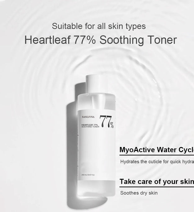 Heartleaf 77% Toner Natural Extract Houttuynia Cordata Moisturizing Refreshing Gentle Non-irritating Skin Care Products