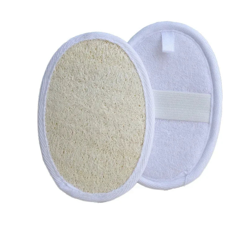 Natural Loofah Body Bath Brush - Reusable Exfoliating Scrubber with Soft Bristles Loofah Sponge for Face And Body Cleaning