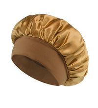 1pcs Soft Silk Satin Lined Bonnet Large Satin Hair Bonnet Household Sleep Shower Cap Hair Wrap Cover for Long Hair Salon Tool - BlissFully