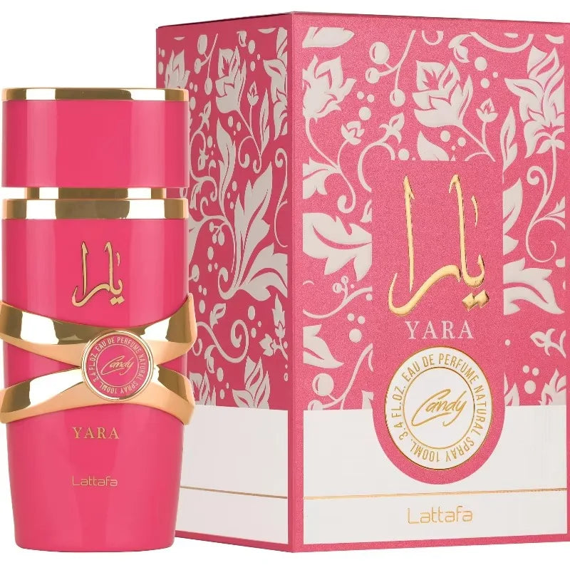 Lattafa Yara Candy Eau de Parfum Spray for Women 100ml Original Arab Perfumes Lasting Floral Fruity Fragrance Pheromone Perfume