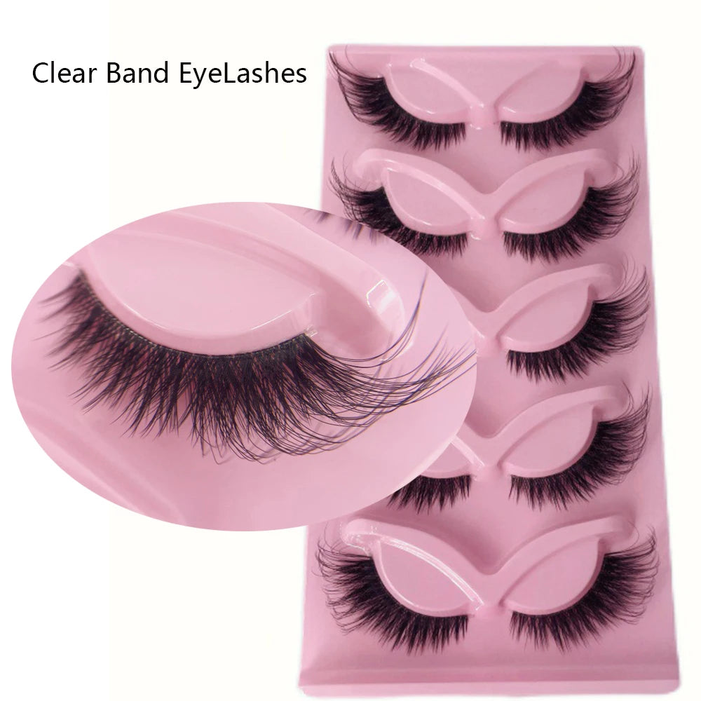 Eyelashes 5/10/16 Pairs 3D Faux Mink Lashes Natural False Eyelashes Reusable Dramatic Volume Lashes Makeup Eyelash Extension