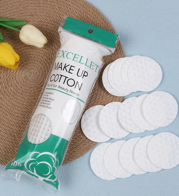 100/200/300/500Pcs/Pack Cotton Rounds Cosmetic Cotton Pads Round Ultra Soft  for Makeup Removal Skin Care Facial Cleaning